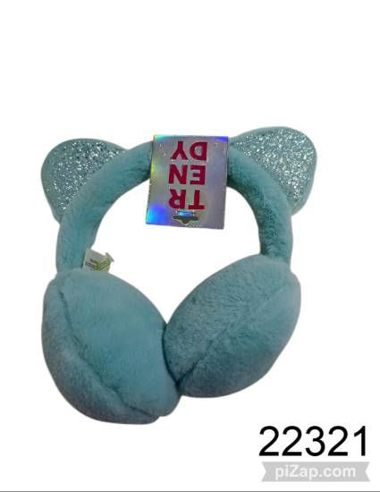 Imagen de OREJERA PELUCHE GATITO CON GLITTER TRENDY 3.26